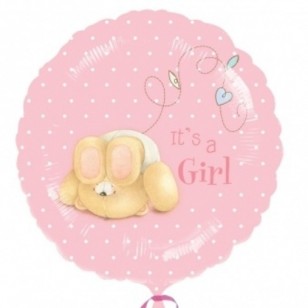 Forever Friends It's a Girl Baby Shower Balloon